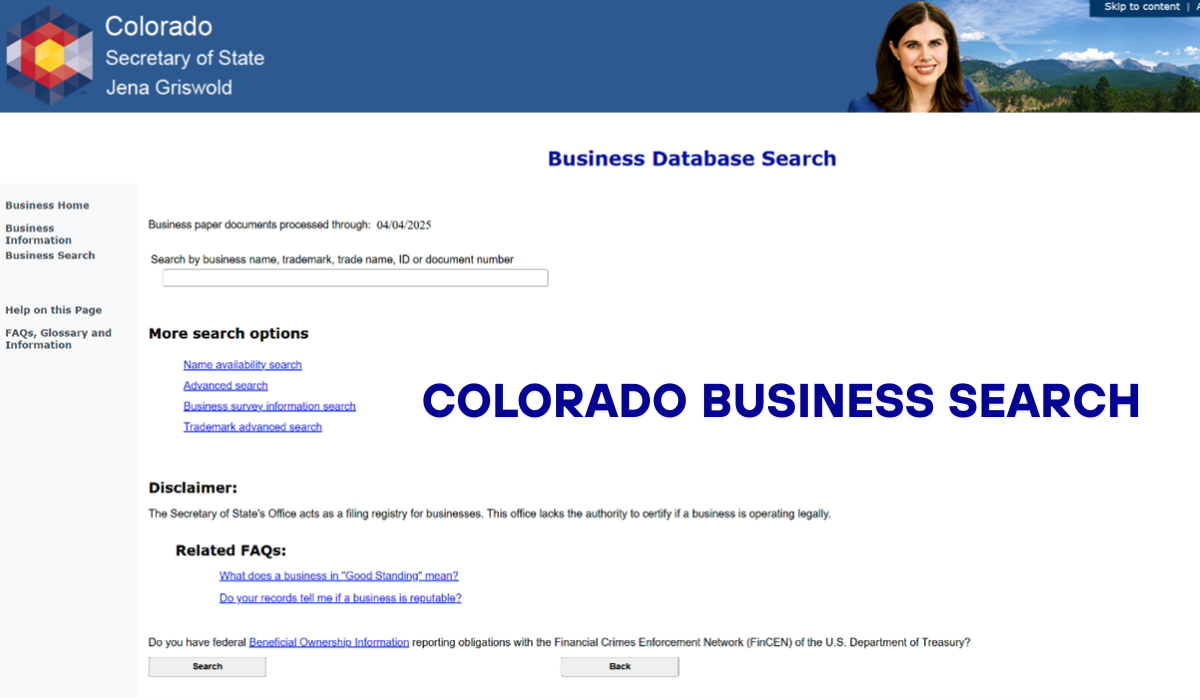 Colorado Business Search