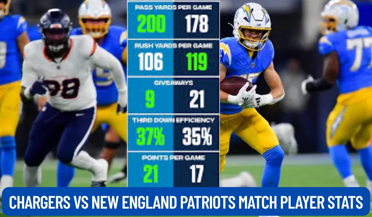 Chargers vs New England Patriots Match Player Stats